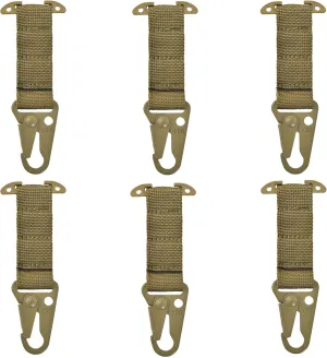Tactical Gear Molle Clash Hook, Molle Belt Clip with Tee Mount,Tactical Snap Hook Battle Belt Accessories for Gloves Keychains