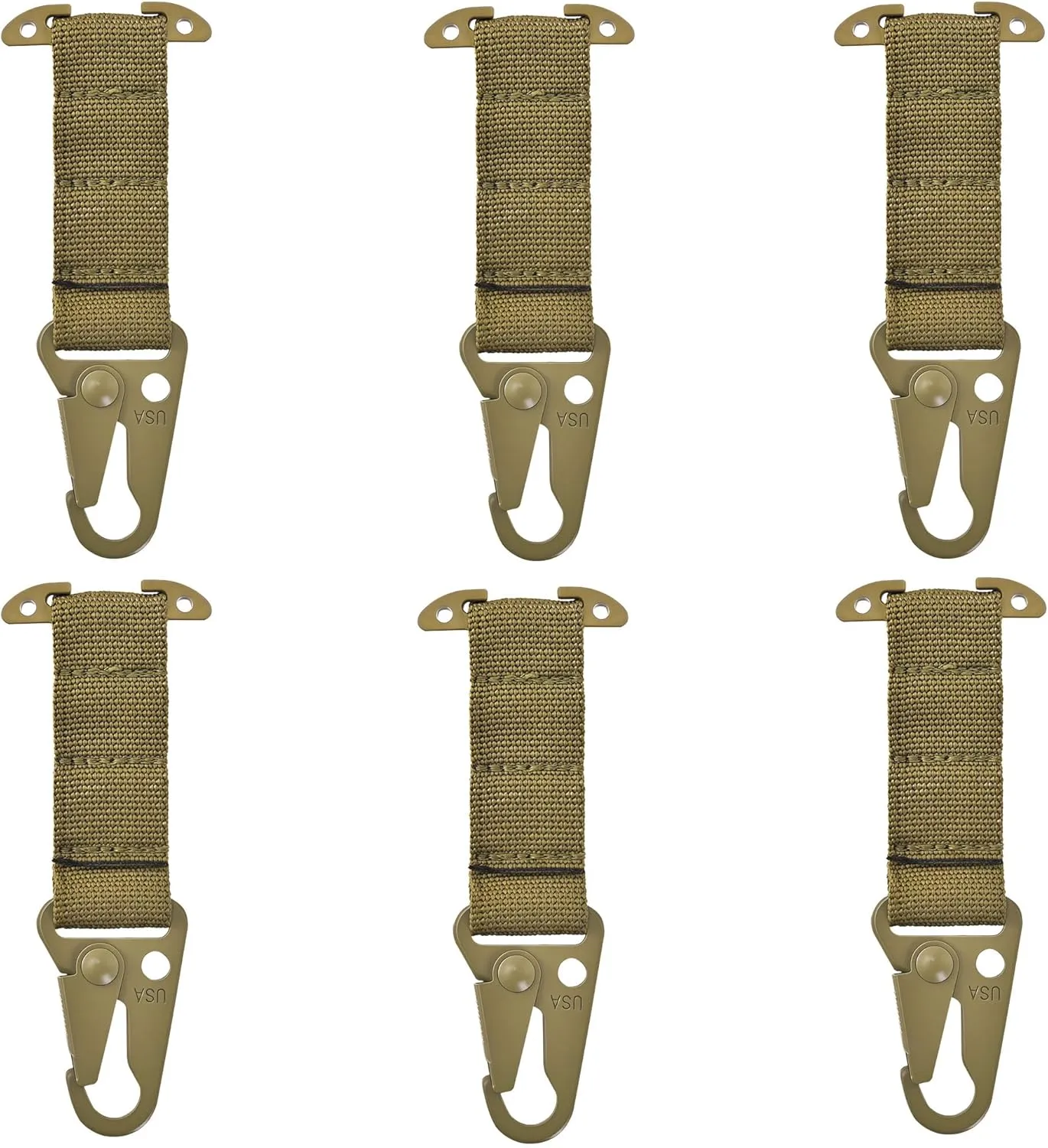 Tactical Gear Molle Clash Hook, Molle Belt Clip with Tee Mount,Tactical Snap Hook Battle Belt Accessories for Gloves Keychains