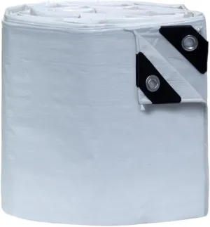 TARP SUPPLY Inc.12'x12' White Poly Tarp–8 Mil Waterproof,UV-Resistant Tarpaulin with Aluminum Grommets Reinforced Edges for Party Tents,Roofs,Boats,RVs,Furniture,Farm & Outdoor Use