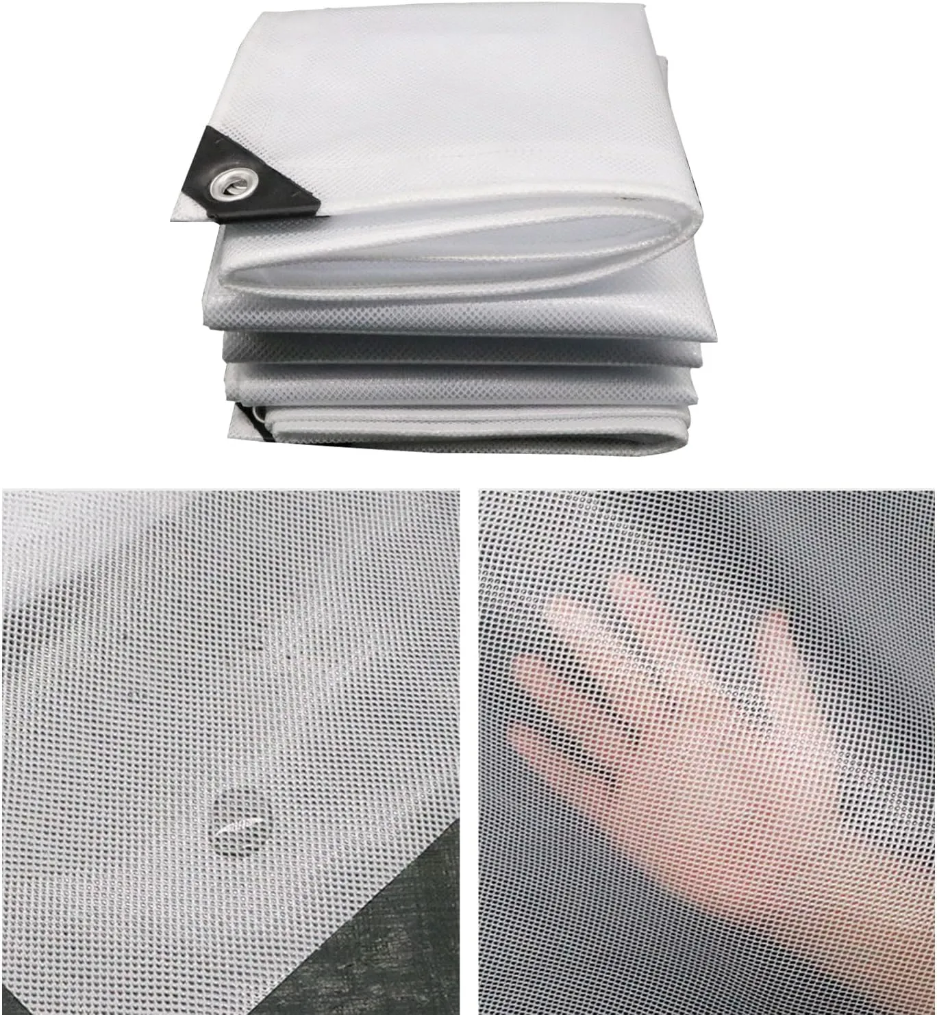 Tarp Waterproof Tent Cover Tarp for Under Tent Multi Purpose Protective Cover Durable Waterproof Weather Proof Rip and Tear Resistant 4.92ft x 6.56ft White