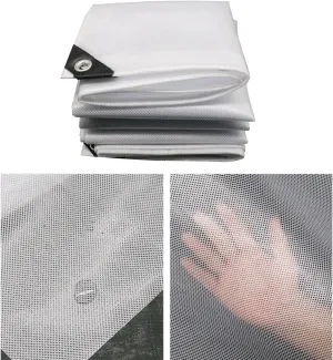 Tarp Waterproof Tent Cover Tarp for Under Tent Multi Purpose Protective Cover Durable Waterproof Weather Proof Rip and Tear Resistant 4.92ft x 6.56ft White