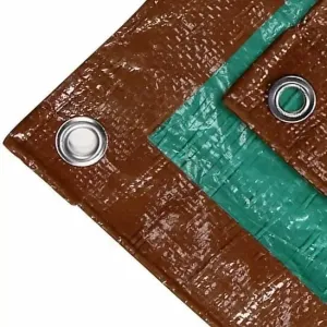 Tarps Now Utility Plastic Tarp (Poly Tarp) 18x24 ft - 6 MIL Medium Duty Waterproof Cover | Multipurpose Tarp with Rustproof Grommets & Reinforced Rope Hems | Ideal for Roof Repairs, Landscaping -Brown
