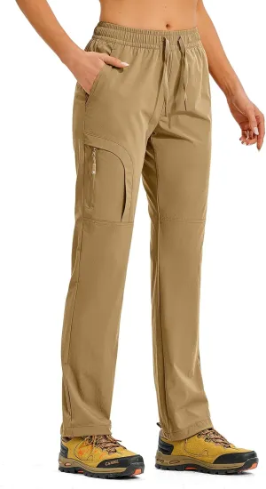 TBMPOY Women's Hiking Pants Water Resistant Lightweight Quick Dry Cargo Travel Fishing Work Camping Pant with 4 Pockets