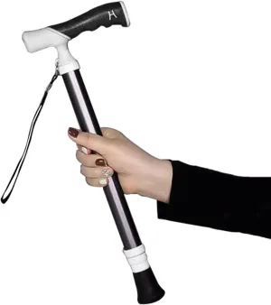 Telescopic Blind Cane T-Shaped Folding Cane Walking Aid for The Blind and Elderly Trekking Stick That Can Be Put in a School Bag