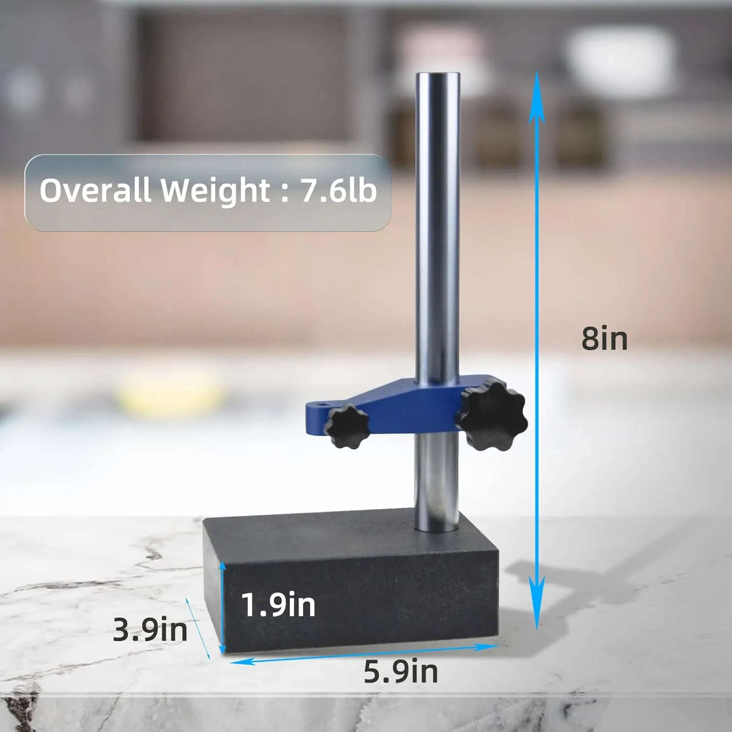The Base of The dial Indicator Stand,Compatible with Most dial/Digital Indicators,Marble Measuring Platform of Digital Dial Indicator(7.6 lb)