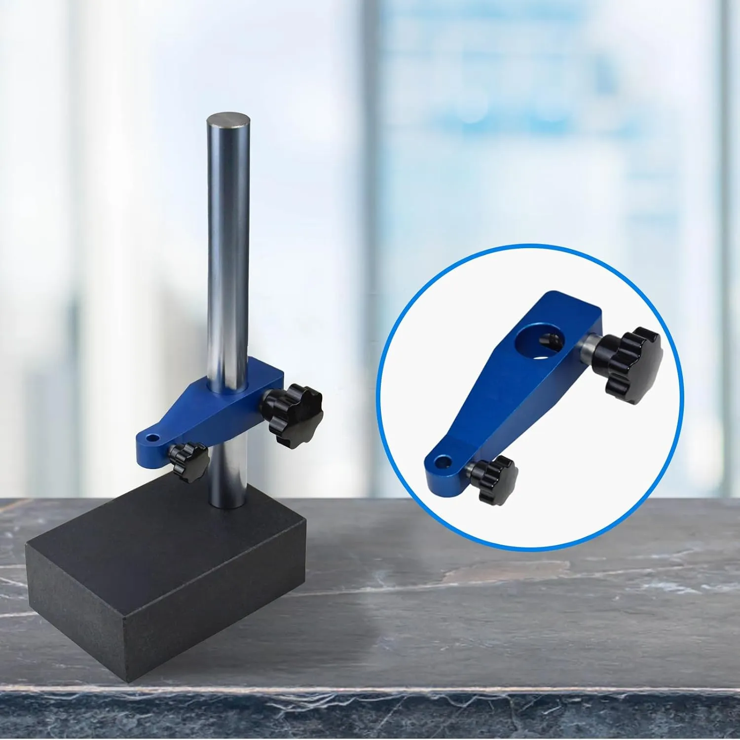 The Base of The dial Indicator Stand,Compatible with Most dial/Digital Indicators,Marble Measuring Platform of Digital Dial Indicator(7.6 lb)