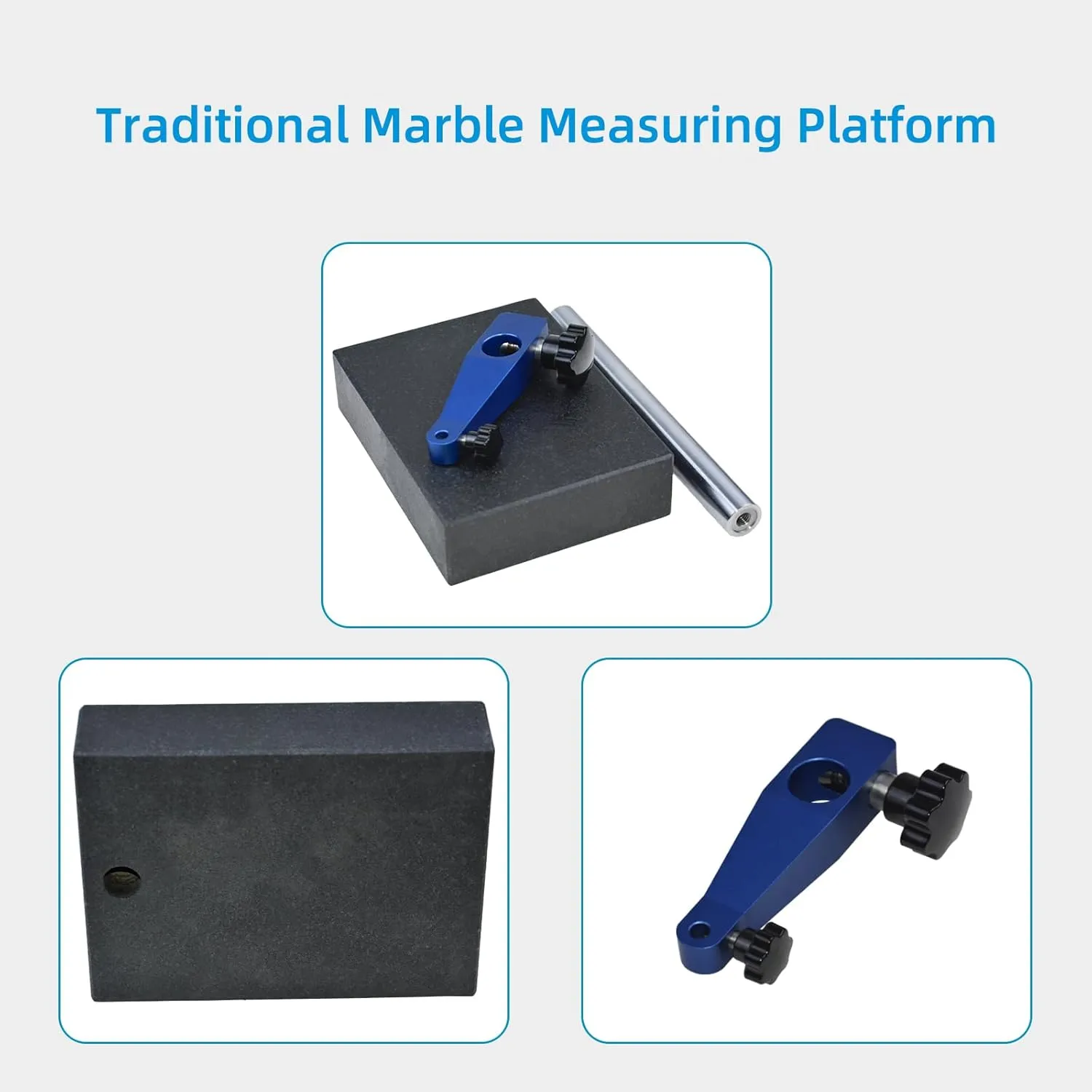 The Base of The dial Indicator Stand,Compatible with Most dial/Digital Indicators,Marble Measuring Platform of Digital Dial Indicator(7.6 lb)