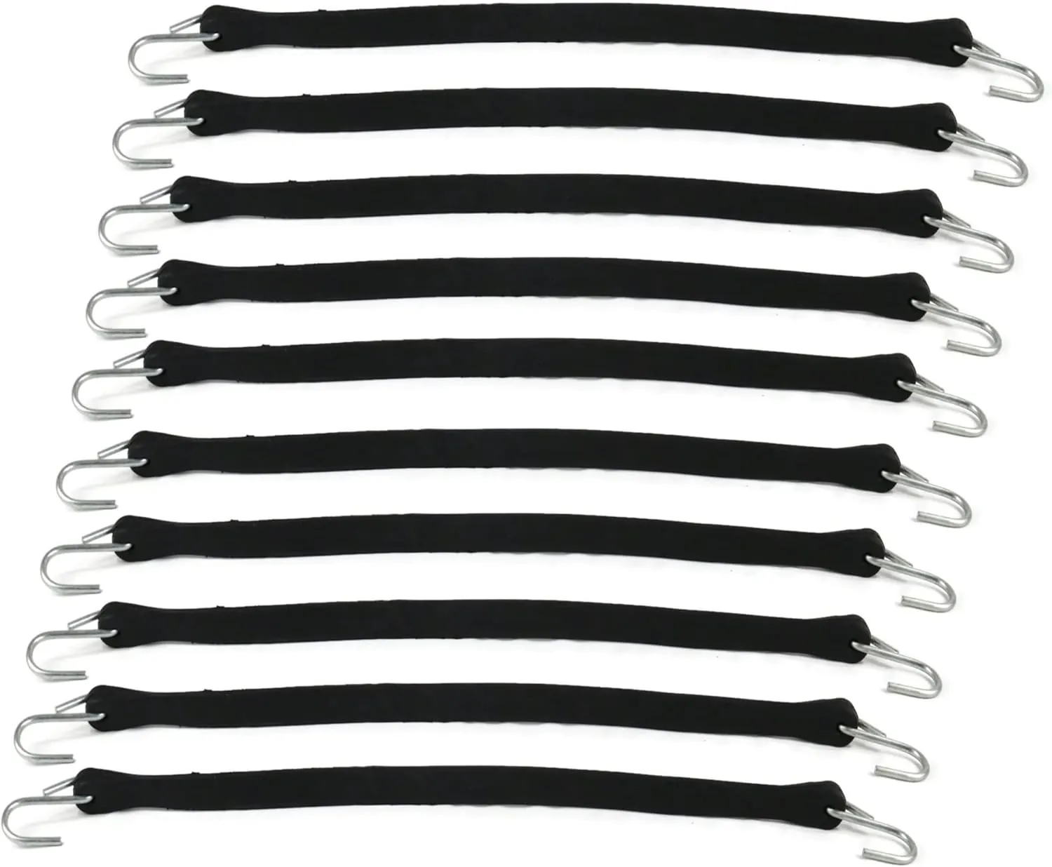 The ROP Shop | (Pack of 10) 21" Black Rubber Tarp Strap for UV Ozone Resistant Tie