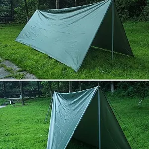 Thickening Awning Tarp Tent Shade Waterproof Sun Shelter Garden Canopy Sunshade Outdoor Camping Hammock with Pegs Ropes 3x4 3x5m (Color : E) (E One Size)