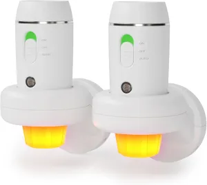 THOVAS Emergency FlashLight - 3-in-1 LED Power Failure Light, Rechargeable Flashlight, Plug-in Night Light, Multi-Function Flashlights - 2 Pack
