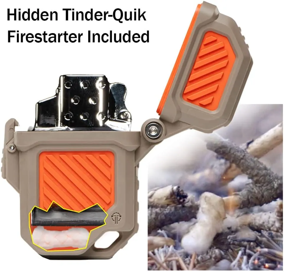 Thyrm PyroVault 2.0 Lighter Armor Compatible with Zippo Inserts, for Protection, Less Evaporation, and Retention, Made in The USA (Woodland (Olive Drab   Coyote))