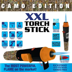 Torch Blue Torch Stick Multi Purpose Refillable Jet Butane 2300 Degree Prefilled & Ready to Use Lighter- Camoflauge (6)