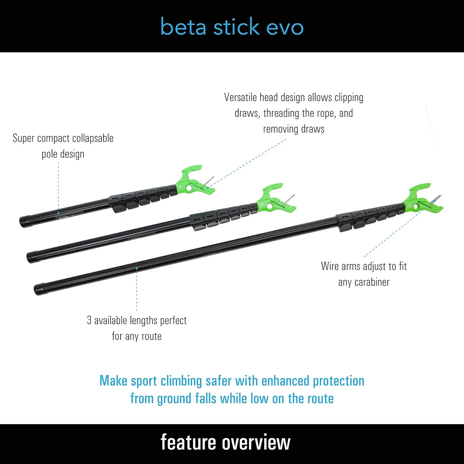TRANGO Beta Stick Evo | Climbing Tool, Stick Clip