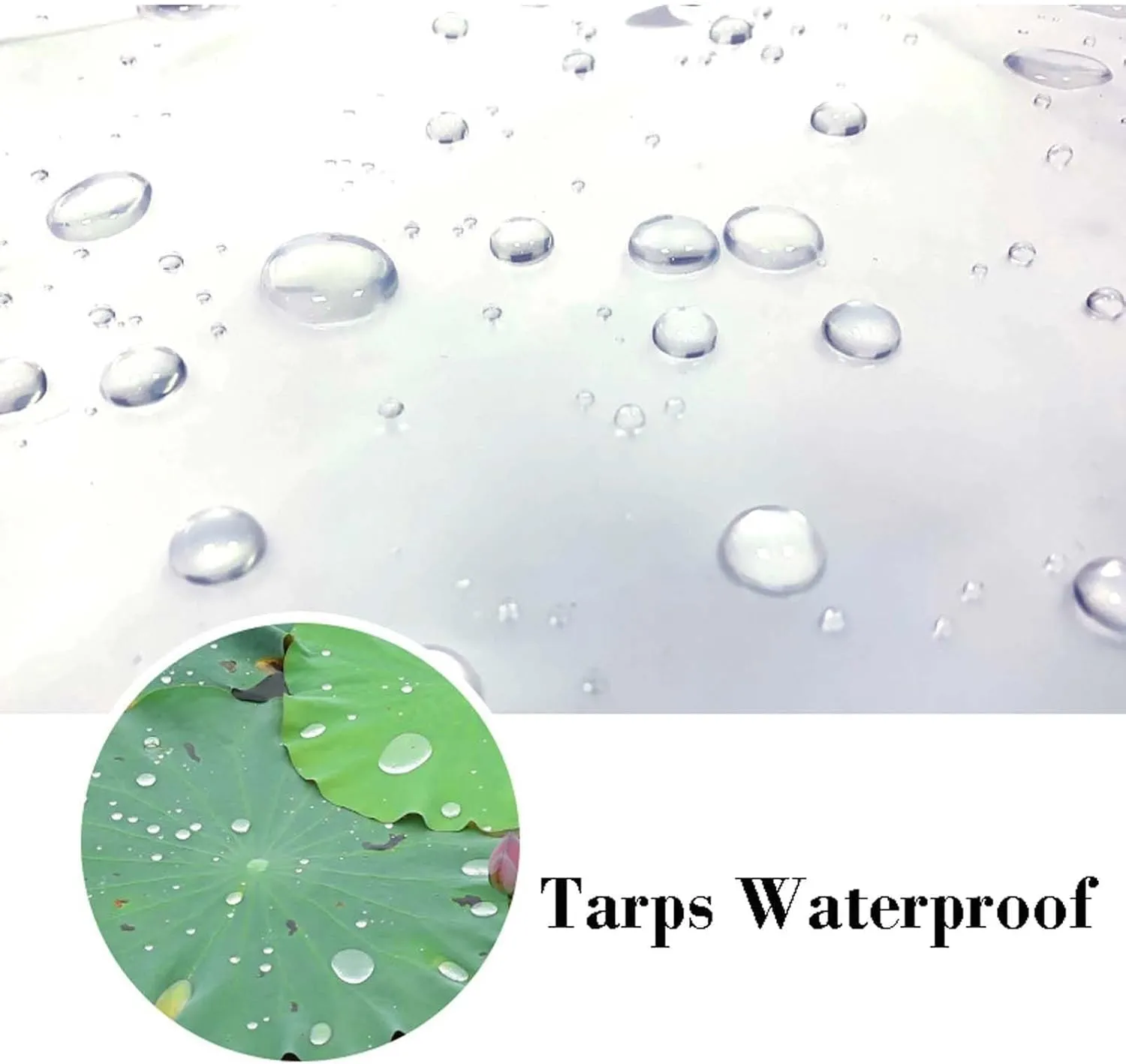 Transparent Waterproof Tarpaulin, Outdoor Clear Tarp Duty Heavy Tear Resistant, Transparent Tarpaulin for Covering Henhouse Porch Canopy Plant Camping Greenhouse, Cars, Patio and Pavilion(2m*8m)