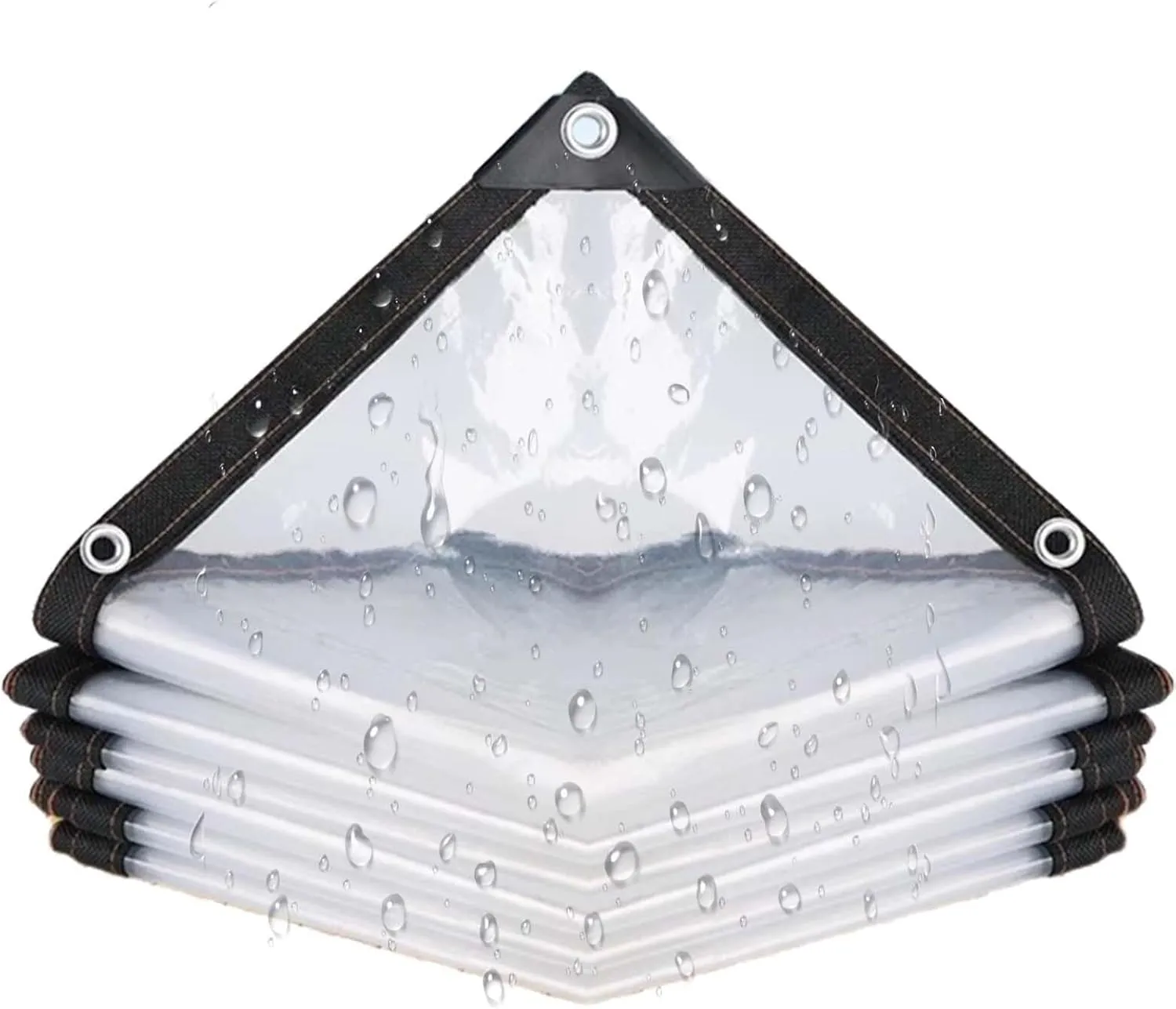 Transparent Waterproof Tarpaulin, Outdoor Clear Tarp Duty Heavy Tear Resistant, Transparent Tarpaulin for Covering Henhouse Porch Canopy Plant Camping Greenhouse, Cars, Patio and Pavilion(2m*8m)