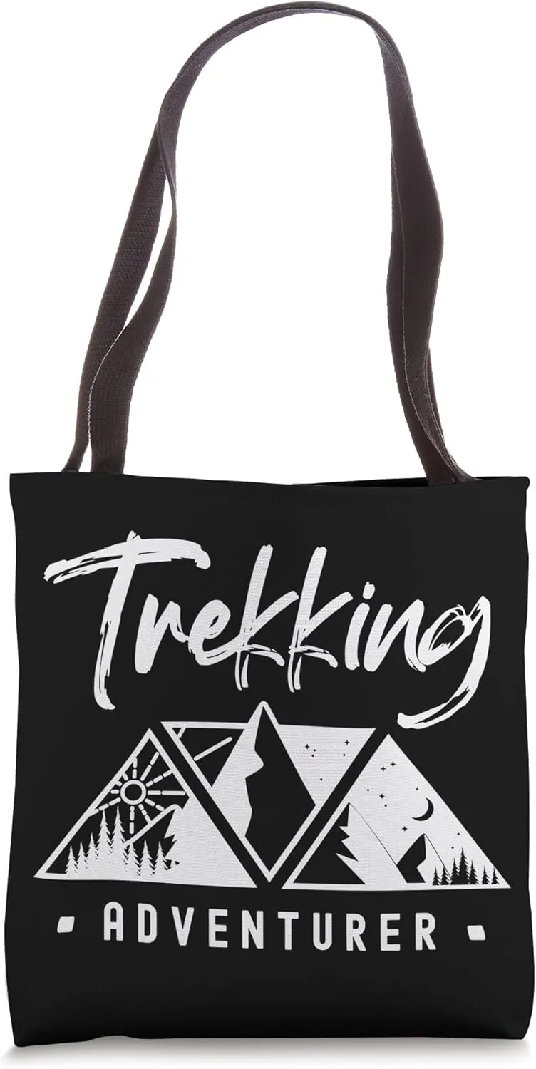 Trekking Adventurer Hiker Hike Lover Hiking Tote Bag