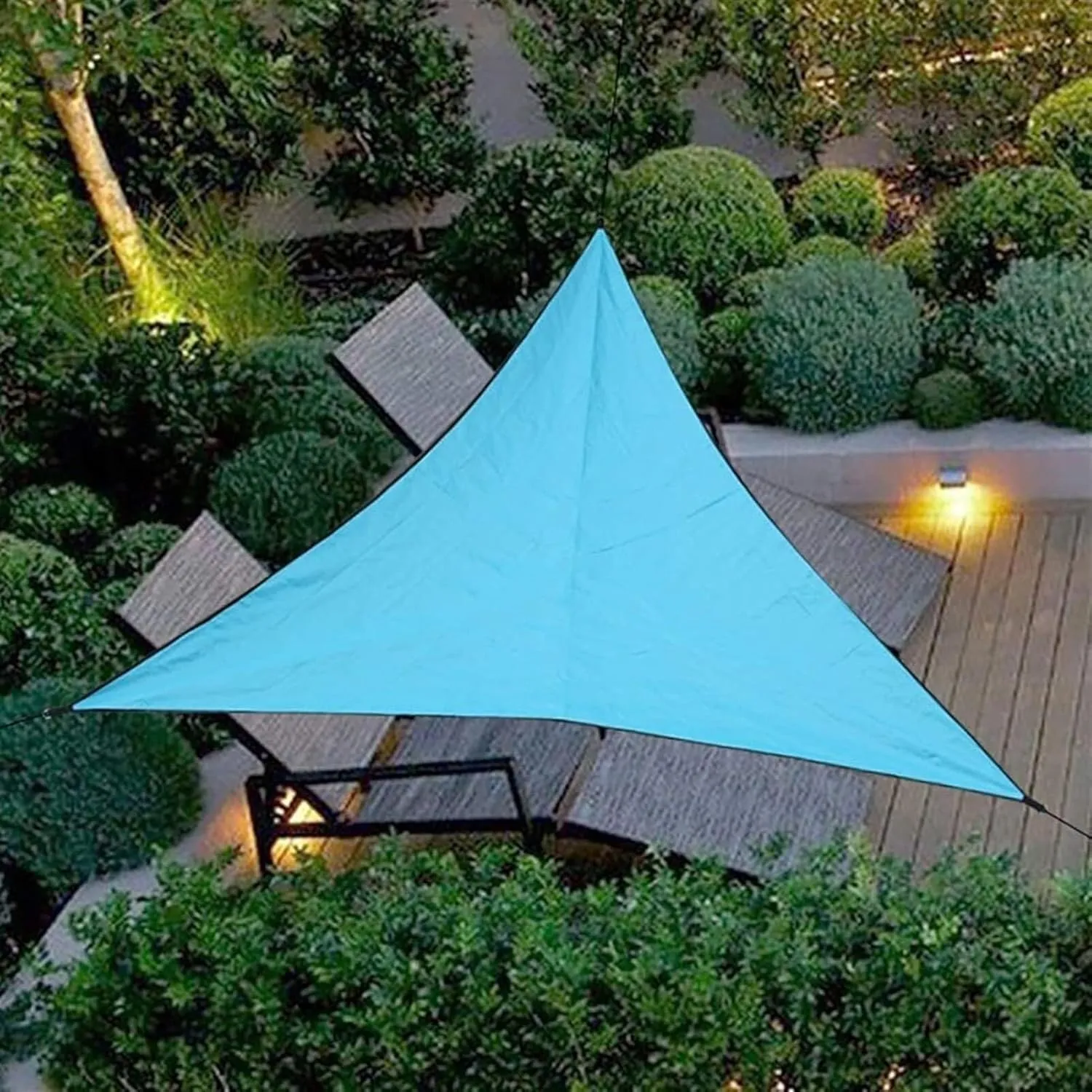 Triangle Rain Fly Tent Tarp Waterproof Sunshade 4x4x4M/6x6x6M, Outdoor Camping Tarpaulin for Hiking & Travel(White,3 * 3 * 3M)