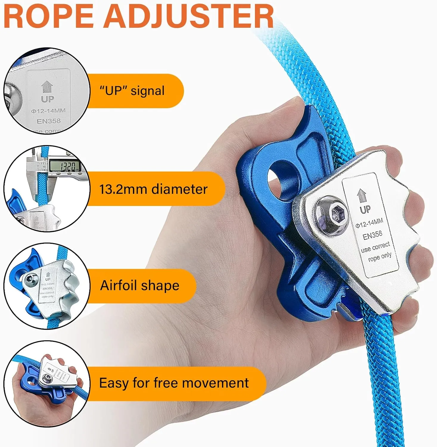 TRSMIMA Steel Wire Core Flipline - 8ft Fall Protection Arborist Climbing Tree Arborist 1/2" Galvanized Steel Cable Lanyard Kit with Steel Swivel Snap Hook Triple Lock Carabiner Rope Grab Adjuster