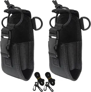 Two Way Radio Case Universal Radio Pouch Bag Holster for GPS Kenwood Yaesu Icom Motorola Baofeng UV5R UV82 TYT UV5RA HYT 888S Retevis H777 Walkie Talkie Nylon Multi-Function