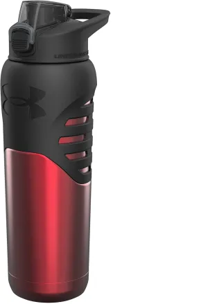 Under Armour 24Oz Stainless Steel Water Bottle, Insulated, Carabiner Easy Carry Hook, Leak Proof, Kids & Adults, All Sports, Gym