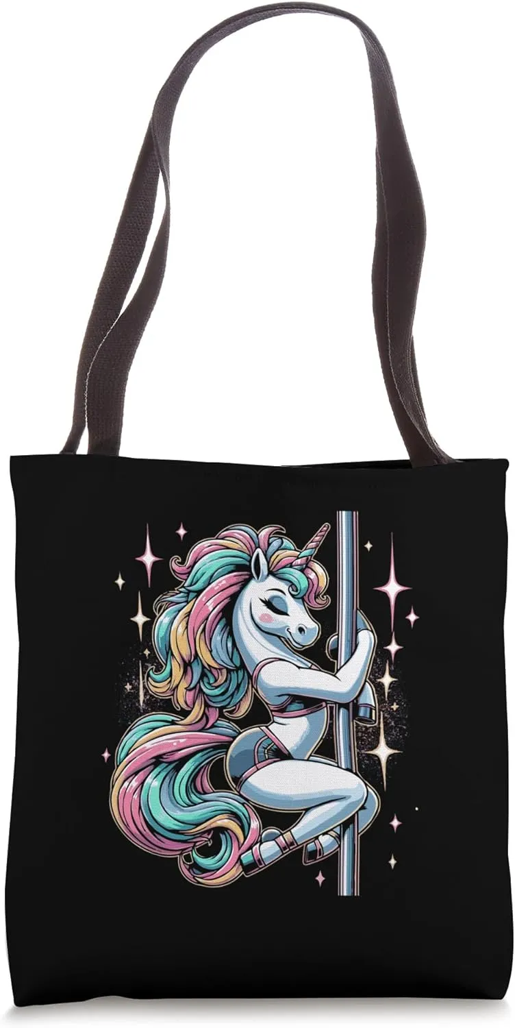 Unicorn Pole Dancing Unicorns Mythical Creature Tote Bag