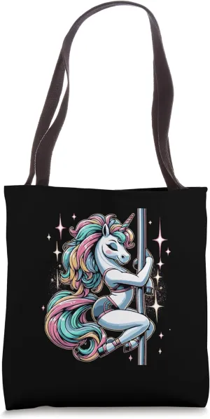 Unicorn Pole Dancing Unicorns Mythical Creature Tote Bag
