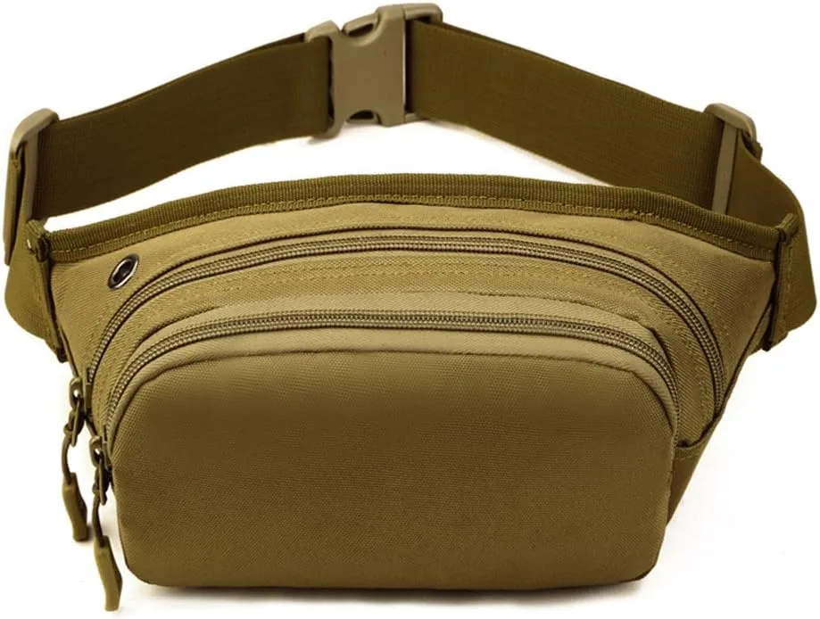 UNISTRENGH Fanny Pack Tactical Military Waist Pack Bag Waterproof Hip Belt Pouch for Outdoor Hunting Camping Trekking Climbing Bumbag