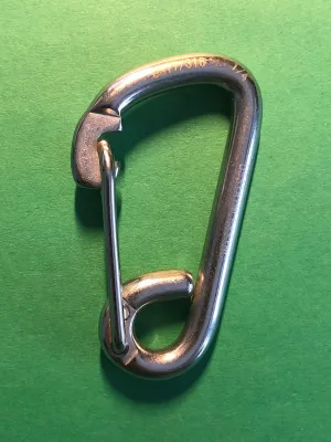 US STAINLESS 20 Pieces Stainless Steel 316 Spring Hook Carabiner 1/4" (6mm) Marine Grade Safety Clip