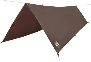vidaXL Camping Tarp Brown 199.2x120.5 Waterproof