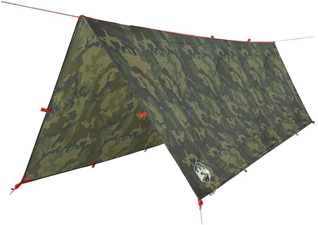 vidaXL Camping Tarp Camouflage 159.8x120.5 Waterproof