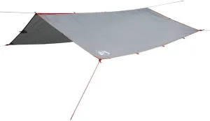 vidaXL Camping Tarp, Grey/Orange, Waterproof, 118.1"x115.7" Oxford Fabric