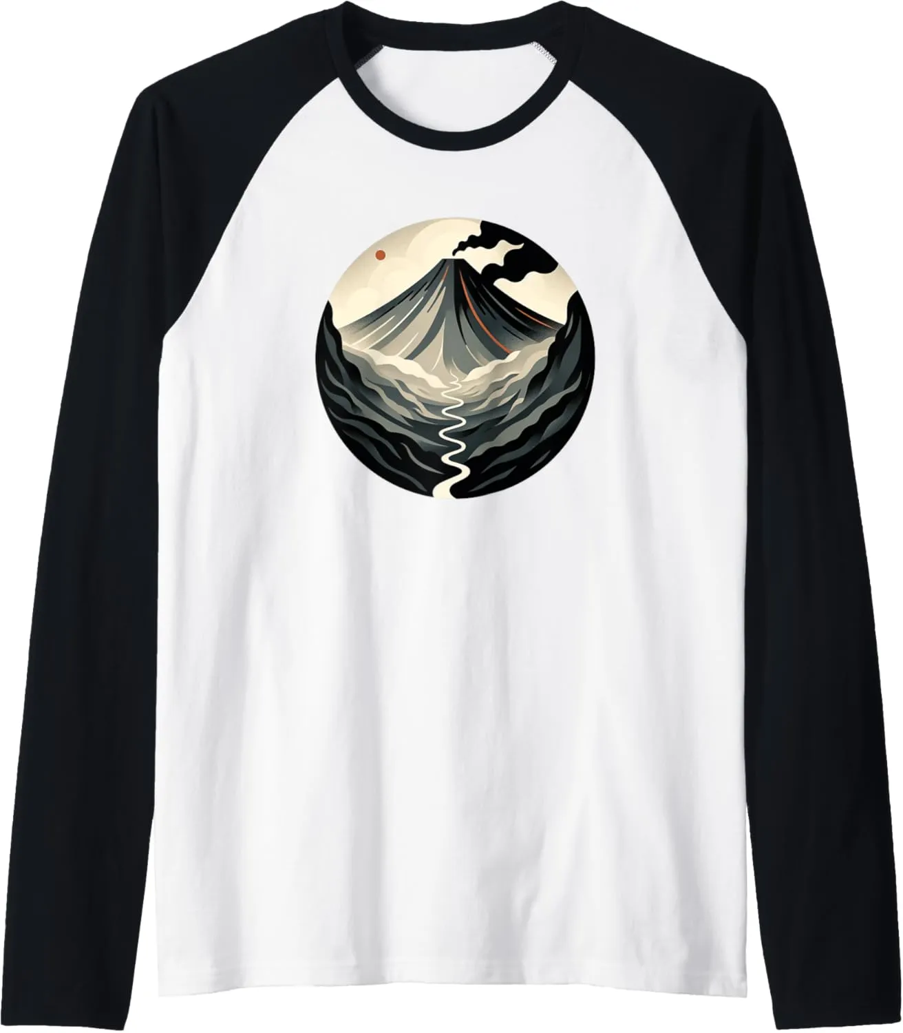 Volcano Hiking Volcano Trekking Raglan Baseball Tee