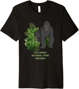 Volcanoes National Park Gorilla Trekking Rwanda Premium T-Shirt