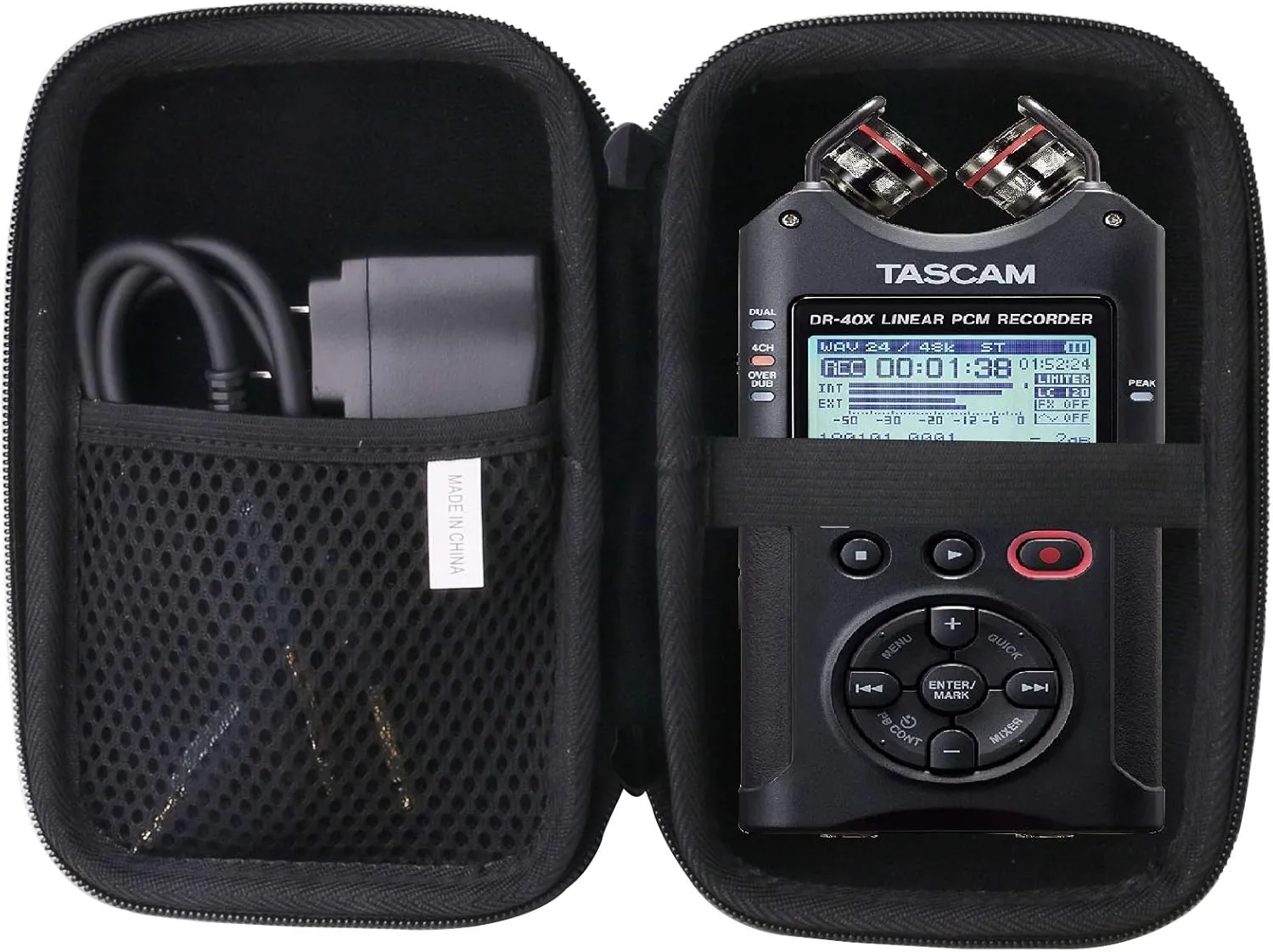 waiyu Hard Carrying Case for Tascam DR-40X Four-Track Digital Audio Recorder