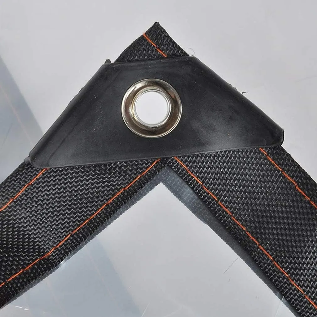 Waterproof Cover Tarp Tarpaulin Sheet,Sunshade Net, Shade Cloth, Heavy Duty Waterproof with Metal Grommets, Transparent Awning Insulation Plastic Film,120G/M²,a,2 * 2M