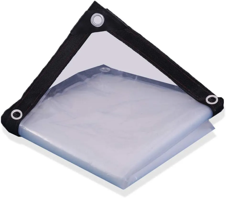 Waterproof Cover Tarp Tarpaulin Sheet,Sunshade Net, Shade Cloth, Heavy Duty Waterproof with Metal Grommets, Transparent Awning Insulation Plastic Film,120G/M²,a,2 * 2M