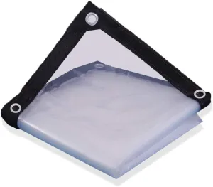 Waterproof Cover Tarp Tarpaulin Sheet,Sunshade Net, Shade Cloth, Heavy Duty Waterproof with Metal Grommets, Transparent Awning Insulation Plastic Film,120G/M²,a,2 * 2M
