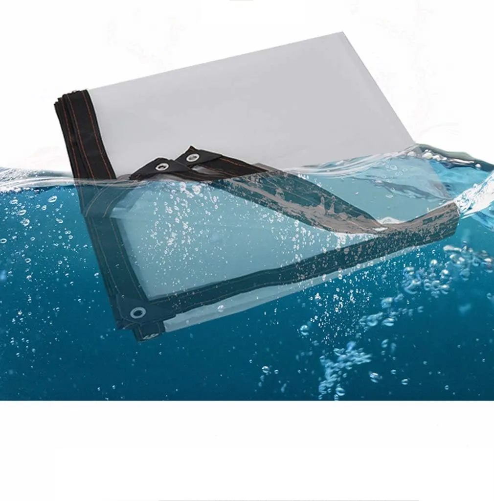Waterproof Cover Tarp Tarpaulin Sheet,Sunshade Net, Shade Cloth, Heavy Duty Waterproof with Metal Grommets, Transparent Awning Insulation Plastic Film,120G/M²,a,2 * 2M