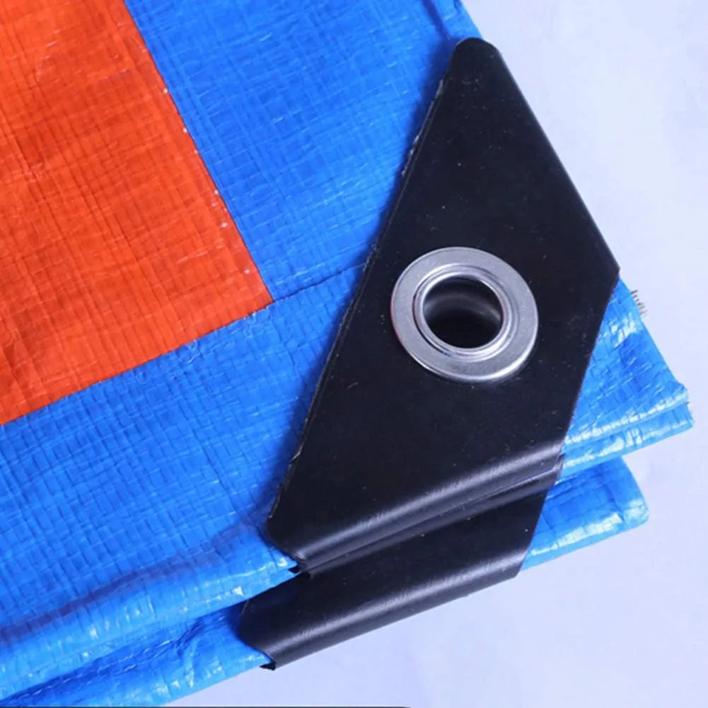 Waterproof Lightweight Tarpaulin Cover Ground Sheet Cover Heavy Duty Tarp Camping Sheet with Eyelets, for Canopy Tent Garden Pool Truck,Blue,1x2m (Blue 10x10m)
