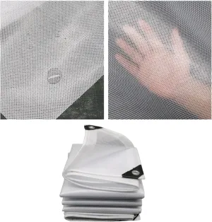 Waterproof Tarp Plastic Tarp Tent Cover for Under Tent Multi Purpose Protective Cover Durable Waterproof Weather Proof Rip and Tear Resistant 4.92ft x 6.56ft White