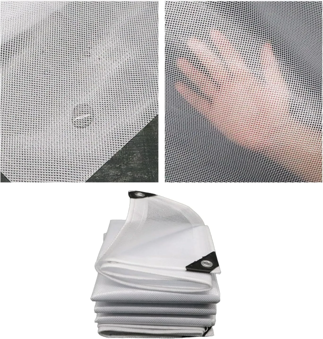 Waterproof Tarp Plastic Tarp Tent Cover for Under Tent Multi Purpose Protective Cover Durable Waterproof Weather Proof Rip and Tear Resistant 4.92ft x 6.56ft White