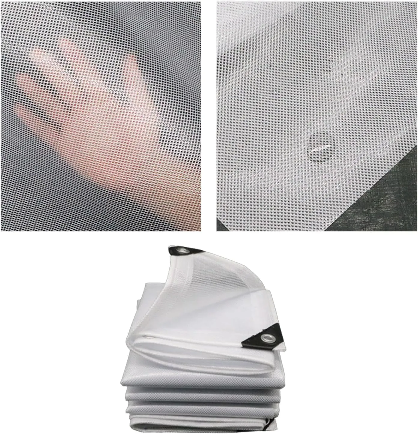 Waterproof Tarp Tarp for Under Tent Large Tarp for Under Tent Multi Purpose Protective Cover Durable Waterproof Weather Proof Rip and Tear Resistant 2.46ft x 6.56ft White