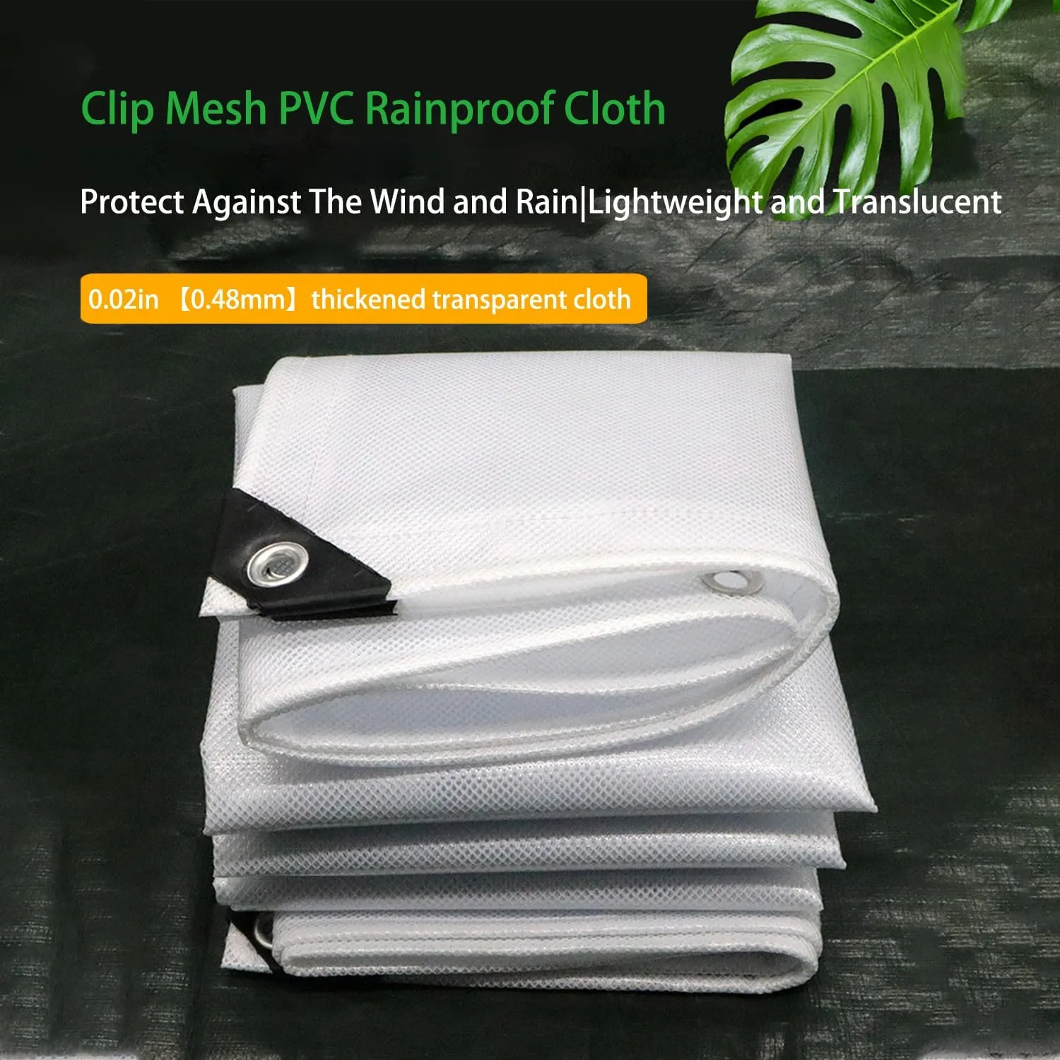 Waterproof Tarp Tarp for Under Tent Large Tarp for Under Tent Multi Purpose Protective Cover Durable Waterproof Weather Proof Rip and Tear Resistant 2.46ft x 6.56ft White