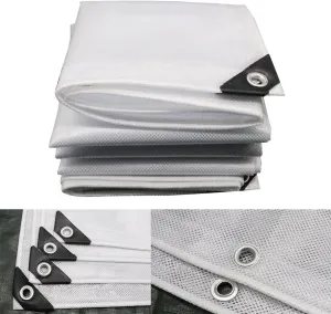 Waterproof Tarp Tent Cover Tarp for Under Tent Multi Purpose Protective Cover Durable Waterproof Weather Proof Rip and Tear Resistant 3.28ft x 4.92ft White