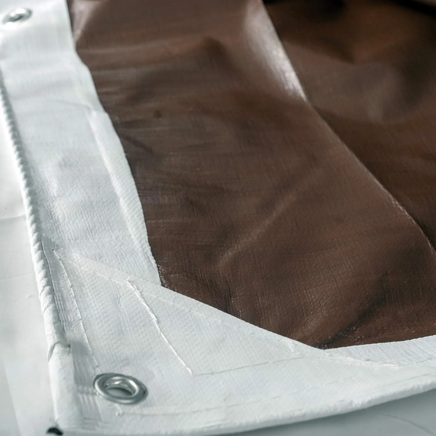 Watershed Innovations HydraTarp 20ft X 30ft Heavy Duty Waterproof Tarp - 14mil Thick - White/Brown Reversible Tarp