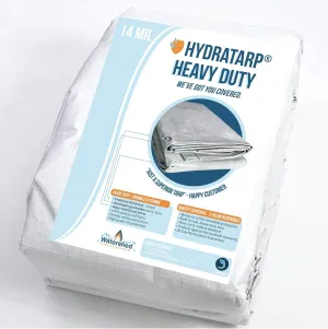 Watershed Innovations HydraTarp 20ft X 30ft Heavy Duty Waterproof Tarp - 14mil Thick - White/Brown Reversible Tarp