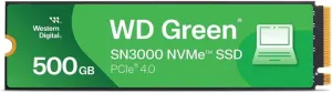 Western Digital 500GB WD Green SN3000 NVMe Internal SSD - Solid State Drive - Gen4 PCIe, M.2 2280, Up to 5,000 MB/s - WDS500G4G0E