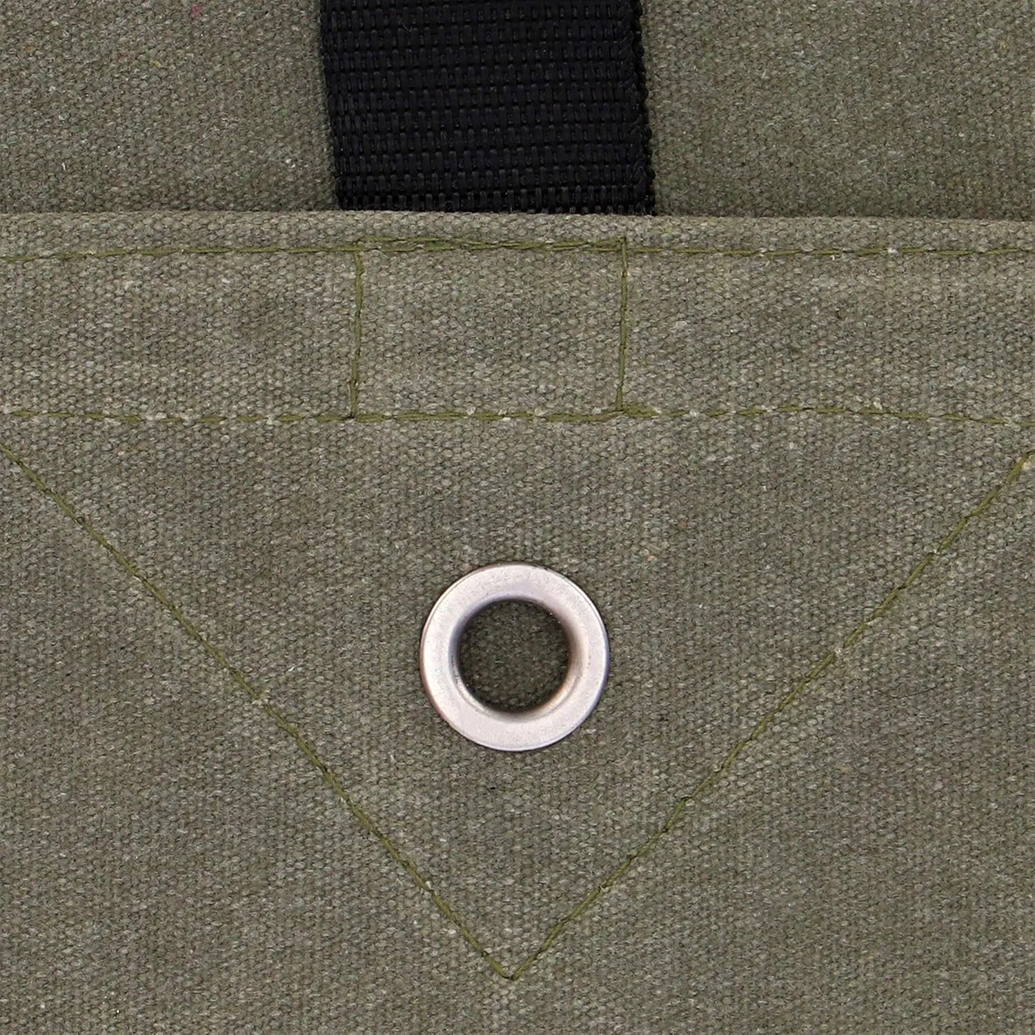 WHITEDUCK Canvas Tarp Heavy Duty Waterproof 18 oz. Mold & UV Resistant, Rustproof Grommets, Industrial & Commercial Cloth Tarp (Cut Size: 7'x9', Finished Size: 6'6" x 8'6", Olive)
