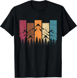 Wildlife Forest Nature Trees Retro Outdoors Mountains Hiking T-Shirt