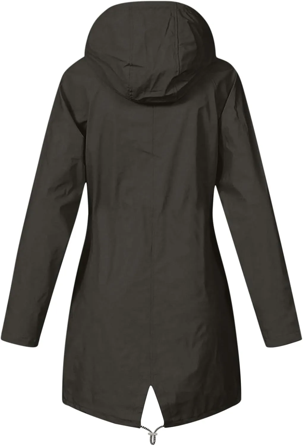 Women's Raincoat Windbreaker Zipper Hoodies Rain Jacket Waterproof Lightweight Outdoor Coat Hooded Trench Coats